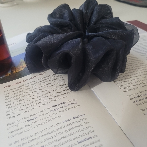 🖤black🖤organza/sheer oversized Scrunchie - Picture 1 of 5
